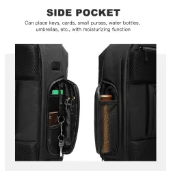 OZUKO – modischer Rucksack – 15,6 Zoll Laptoptasche – Diebstahlschutz – mit Schuhaufbewahrung – USB-Ladeanschluss – wasserdicht