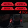 Reflective car sticker - inner door - safety / warning - self adhesive - waterproof - OPENStickers