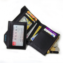 Kleine Geldbörse für Herren - Geldbörse mit Reißverschluss - Münz- / Kreditkartenhalter