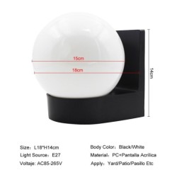 Moderne kugelförmige Lampe - Außenwandleuchte