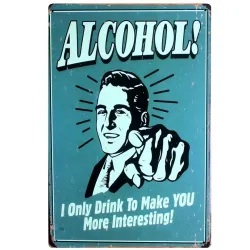 Vintage Poster - Metallwandschild - Cocktail - Getränk - Bier