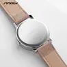 SINOBI - stylische Quarzuhr - Lederarmband - Smile Face Design