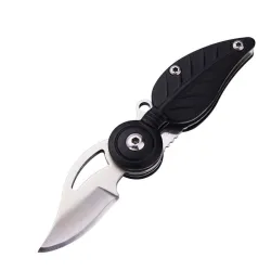 Klappbares Mini-Taschenmesser - Edelstahl - Blattform