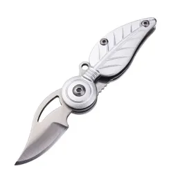 Mini foldable pocket knife - stainless steel - leaf shapeKnives & Multitools