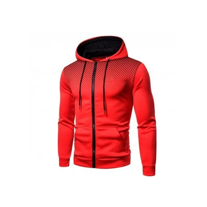 3D-Druck - Kapuzenpullover - Langarm - Reißverschluss