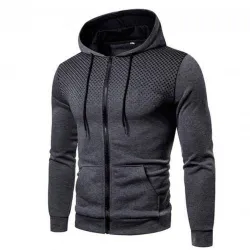 3D-Druck - Kapuzenpullover - Langarm - Reißverschluss