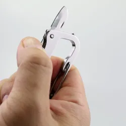 Multifunction mini knife - with bottle opener / carabiner - stainless steelKnives & Multitools