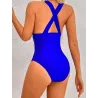 Sexy one piece swimsuit - with push up - net decorationBeachwear