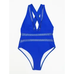 Sexy one piece swimsuit - with push up - net decorationBeachwear