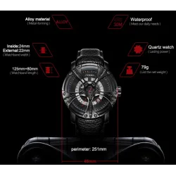 SINOBI - fashionable creative quartz watch - waterproof - leather strapWatches