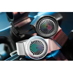 SINOBI - creative quartz watch - colorful dial - stainless steel mesh strapWatches