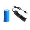 16340 Li-Ionen-Akku – wiederaufladbar – mit Ladegerät – 1300 mAh – 3,7 V