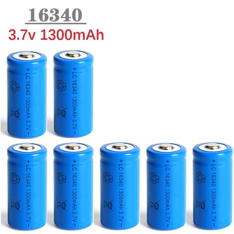 16340 li-ion battery - rechargeable - with charger - 1300mAh - 3.7VBattery