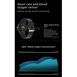 Luxuriöse Smart Watch - Full Touch - Sport-/Fitness-Tracker - Herzfrequenz - Wasserdicht - IOS - Android