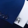 Vintage silver cufflinks - retro war helmetCufflinks