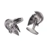 Vintage silver cufflinks - retro war helmetCufflinks