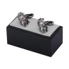 Vintage silver cufflinks - retro war helmetCufflinks