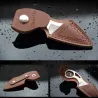 Tactical small knife - with ring - leather case - D2 steelKnives & Multitools