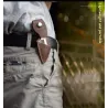 Tactical small knife - with ring - leather case - D2 steelKnives & Multitools