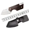 Mini foldable knife - stainless steel - wooden handle - with leather coverKnives & Multitools