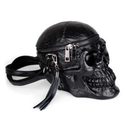 Fashionable shoulder bag - skeleton head shaped