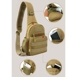 Taktische Schulter-/Brusttasche - kleiner Rucksack - Camouflage-Design