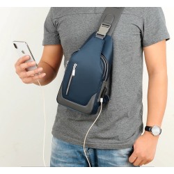 Multifunktions-Rucksack – Schulter-/Brusttasche – USB-Ladeanschluss – Ohrhörerloch – wasserdicht