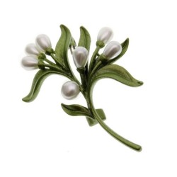 Olive branch with pearls - stylish broochBrooches