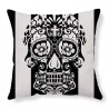 Decorative pillowcase - with zipper - plush - skull print - 45 cm * 45 cmCushion covers