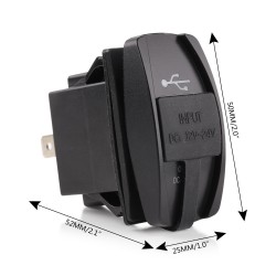 Universelle USB-Doppelsteckdose - 3,1 V - 12 V/24 V - Ladeanschluss - LED