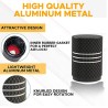 Reifenventile aus Aluminium - Streifendesign - 4 Stück