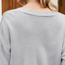 Klassischer Cardigan - Langarmpullover - mit Knöpfen - Blumenmuster