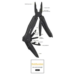 Roxon CM1349 - 14 in 1 multitool - folding plier - multipurpose knife - survival toolKnives & Multitools