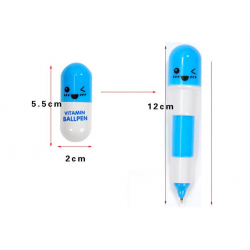 Kugelschreiber in Pillenform - 6 Stück