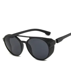 Stilvolle runde Sonnenbrille - UV 400 - Unisex - Punk-Stil