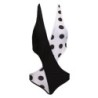 Sexy one piece swimsuit - black & white - polka dot