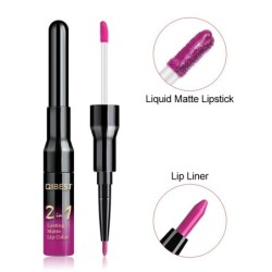 2 in 1 lipstick - double head - liquid matte lipstick & lip liner - waterproofLipsticks