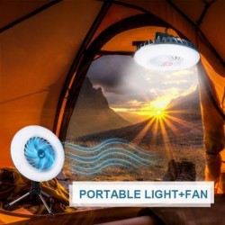 Campingventilator mit Licht - tragbare Lampe - LED - USB