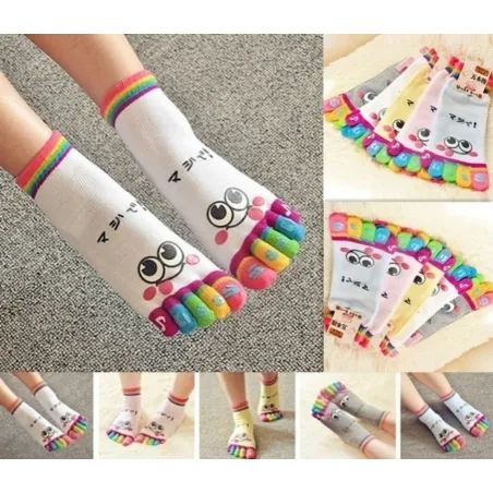 Lustige Kindersocken - fünf Zehen - Baumwolle