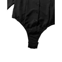 Elegant bodysuits - long sleeve blouse - with buttonsBlouses & shirts