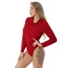 Elegante Bodys - Langarmbluse - mit Knöpfen