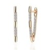 Fashionable V shaped earrings - with cubic zirconiaEarrings