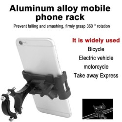 Universal phone holder - for bike / motorcycle handlebar - anti-slip - clip - rotatable - aluminum alloyHolders