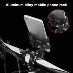 Universal phone holder - for bike / motorcycle handlebar - anti-slip - clip - rotatable - aluminum alloyHolders