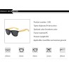 Stilvolle Sonnenbrille - polarisiert - Holzrahmen - Unisex