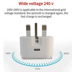 PD 20W - USB-C PD - 100-240V - Schnellladegerät - UK-Stecker