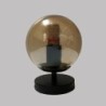Retro-Wandleuchte - Eisenlampe mit Kugelglas - Einzel- / Doppelkopf - E27