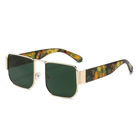 Retro square sunglasses - metal frame - UV400