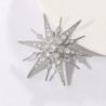 Luxurious star shaped brooch - cubic zirconia