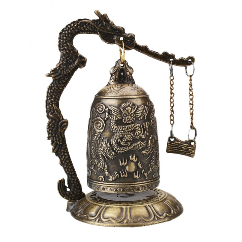 Antique statue - Buddha dragon - bell
